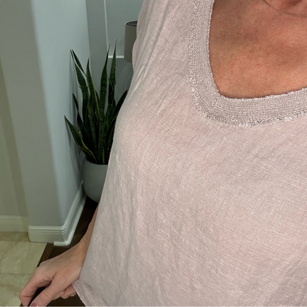 Saks Fifth Ave Linen Top - Picture 2 of 6